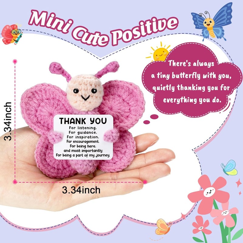 Weming Store Bosses Day Gifts for Women, Handmade Crochet Butterfly with Thank-You Card, Boss Lady Gifts, Best for National Boss Day, Retirement Farewell Goodbye Appreciation & Job Leaving - Image 2
